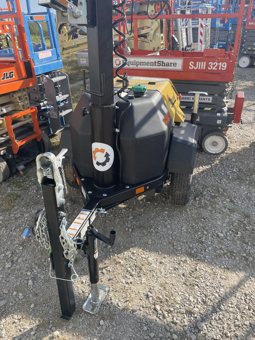 2022 Allmand NLV3GR (4) LED Light Fixture 350W, 23' Vertical Mast, 3kW Prime, Towable, ES Decals, T3