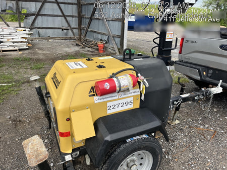 2022 Allmand NLV3GR (4) LED Light Fixture 350W, 23' Vertical Mast, 3kW Prime, Towable, Deep Sea L401, Leveling Jacks, Yanmar T4F 5.8hp