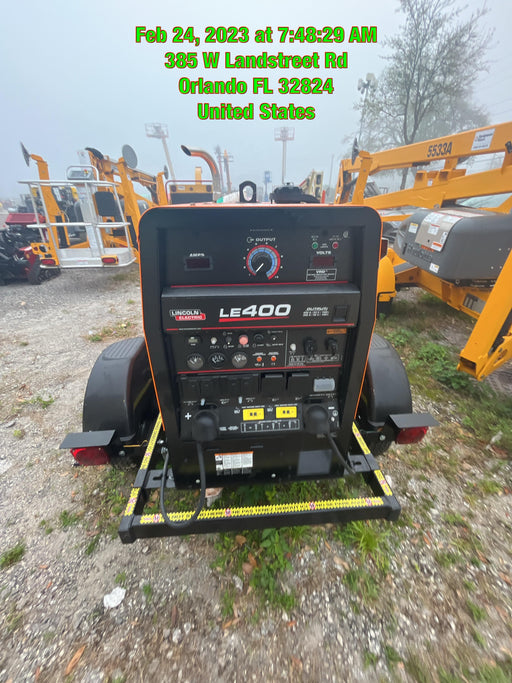 2022 Lincoln Electric LE400 Kubota V1505, Trlr, Cable Rack, Light Kit, ES Decals, T3