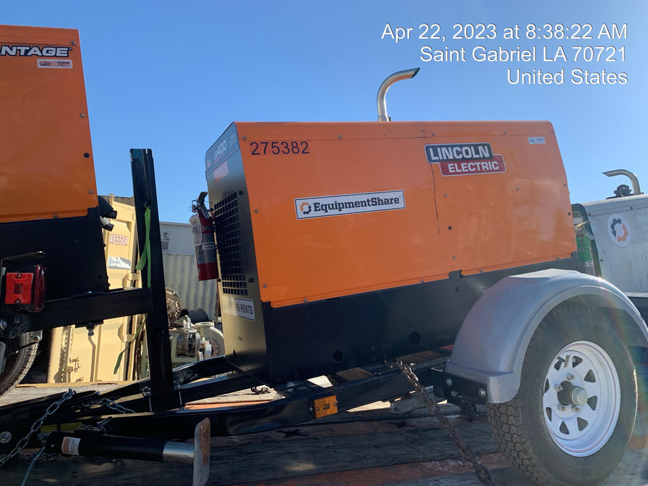 2022 Lincoln Electric LE400 Kubota V1505, Trlr, Cable Rack, Light Kit, ES Decals, T3