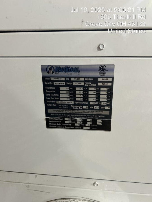 2023 KWIKOOL KPO5-21H