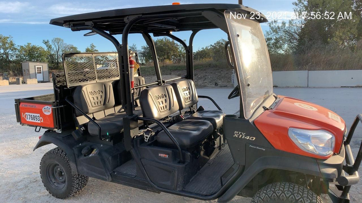 2021 Kubota RTV-X1140W-H Plastic Canopy, Windshield Acrylic Clear, LED Strobe Light, Wire Harness Kit, Back up Alarm