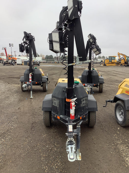 2020 Allmand NLV3GR (4) LED Light Fixture 350W, 23' Vertical Mast, 3kW Prime, Towable, Deep Sea L401, Leveling Jacks, Yanmar T4F 5.8hp