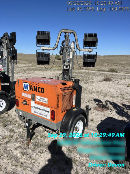2024 Wanco WLTT-4MM4K Diesel, Deep Sea Controller, Shore Power Plug, Auto Start, (4) 350W LED Floodlights, 4kW Generator, 60 Gal Fuel Tank, 2" Ball, T3