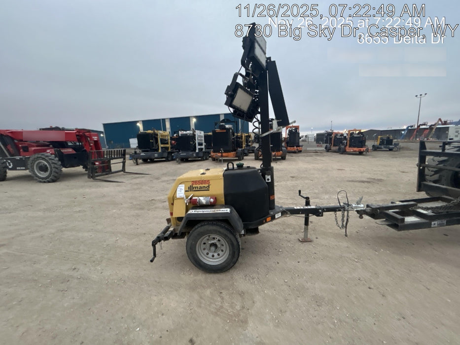 2022 Allmand NLV3GR (4) LED Light Fixture 350W, 23' Vertical Mast, 3kW Prime, Towable, ES Decals, T3