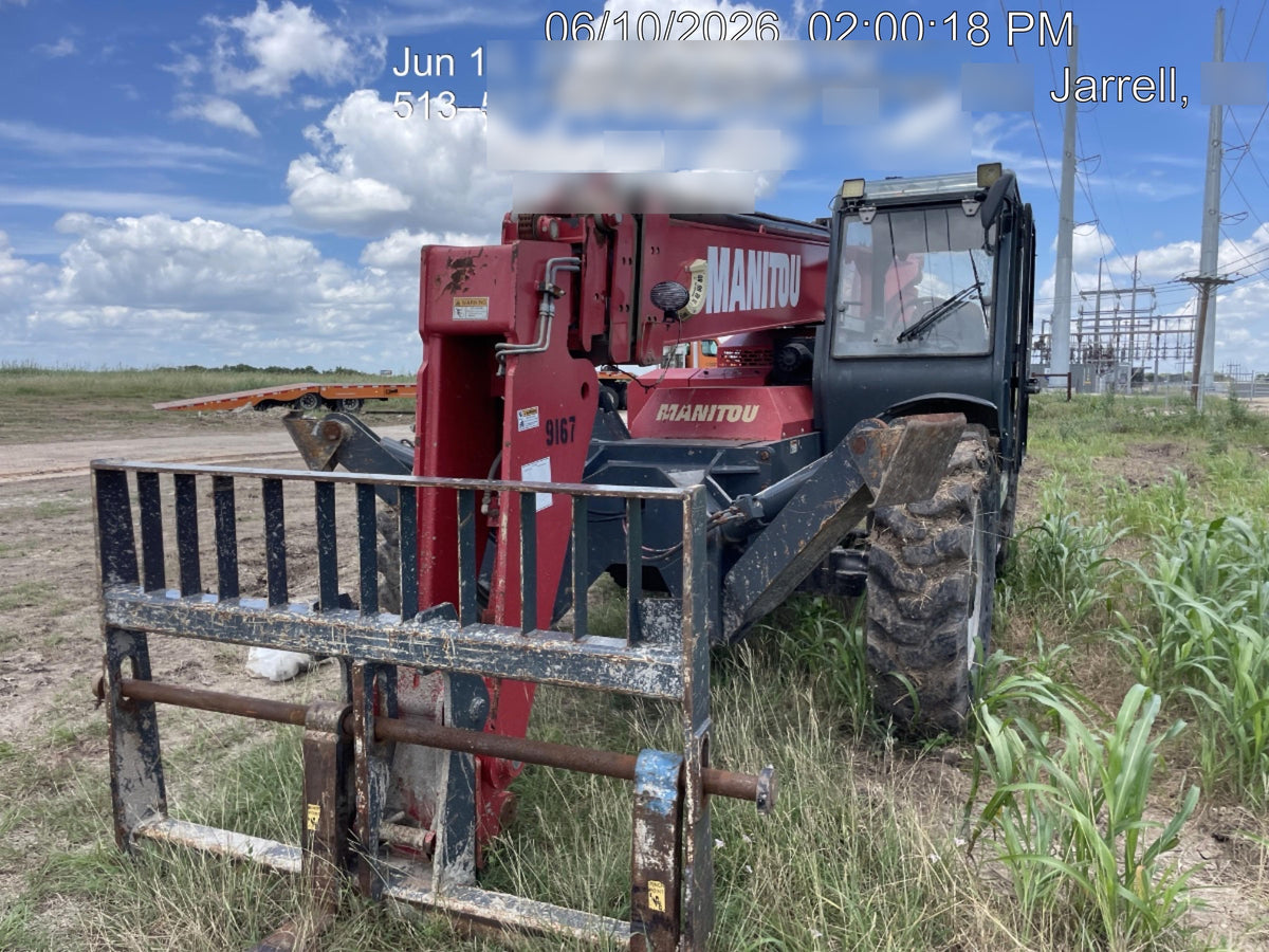 2018 Manitou MTA10055 Manitou MTA 10055 w/Cab/Heat/AC, Work Lights/Strobe, Aux Hyd, Solid Tires, Lift Hook, 66" Carriage, 60" Forks