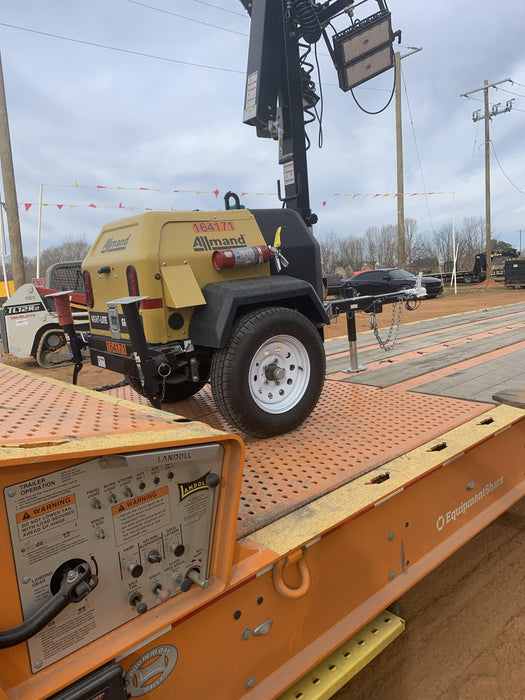 2021 Allmand NLV3GR (4) LED Light Fixture 350W, 23' Vertical Mast, 3kW Prime, Towable, Deep Sea L401, Leveling Jacks, Yanmar T4F 5.8hp