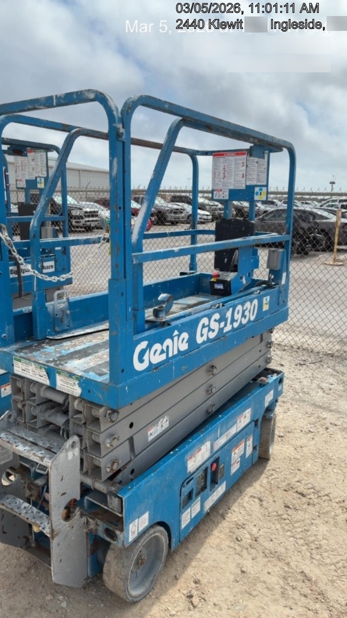 2017 Genie GS-1930 Genie GS-1930 Lift w/Fixed Rail and Chain Entry