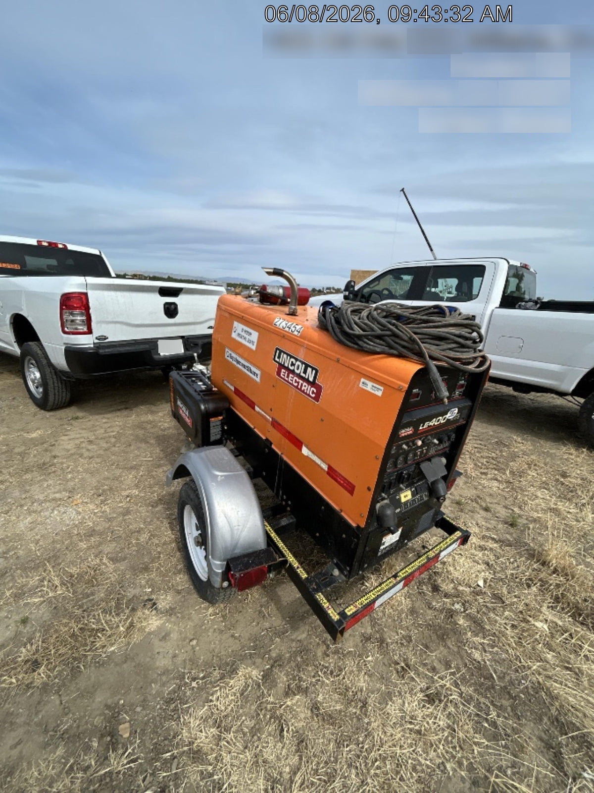 2022 Lincoln Electric LE400 Kubota V1505, Trlr, Cable Rack, Light Kit, ES Decals, T3