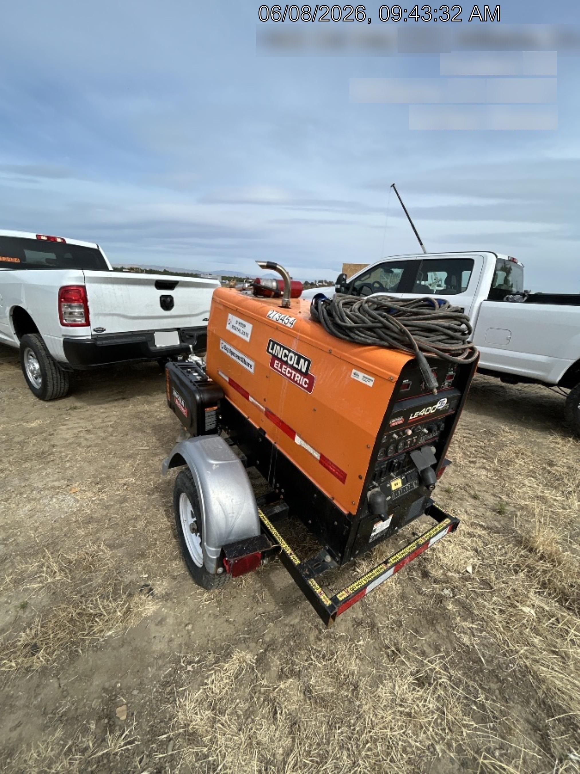 2022 Lincoln Electric LE400 Kubota V1505, Trlr, Cable Rack, Light Kit, ES Decals, T3