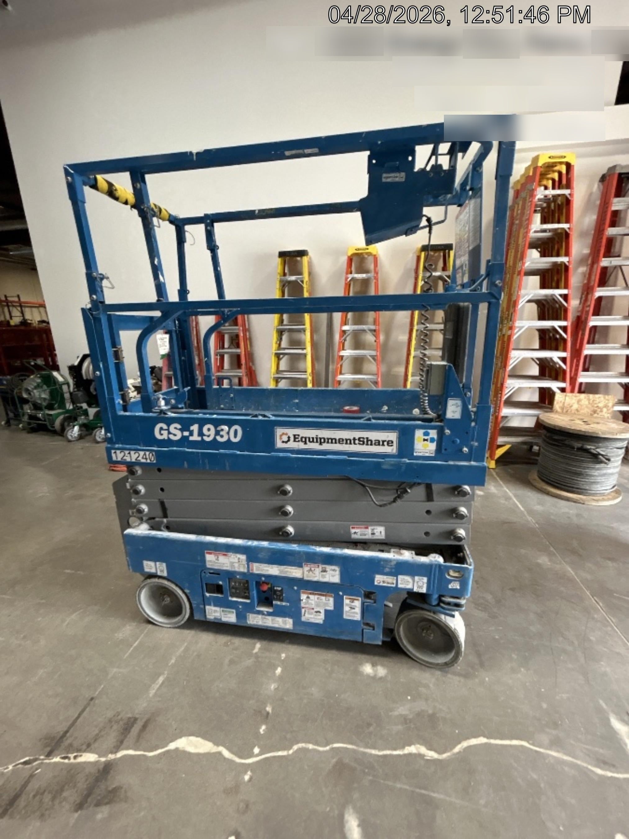 2020 Genie GS-1930 Solid Non Marking Tires, Beacon, Folding rails with half height swing gate, Telematics