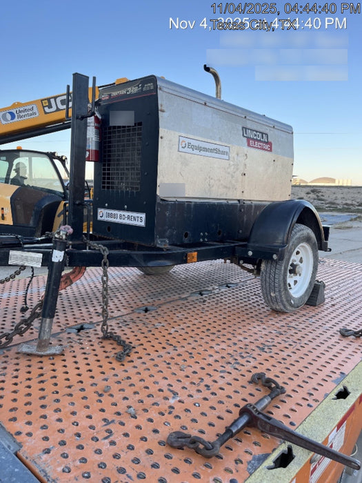 2019 Lincoln Electric Vantage 322 Welder Ready-Pak 3, Two wheel trailer, Fender and Light kit, Cable Rack