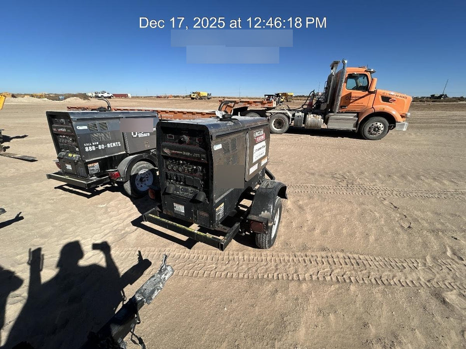 2019 Lincoln Electric Vantage 322 Lincoln Vantage 322 Welder w/Trailer, Light Kit, Cable Rack