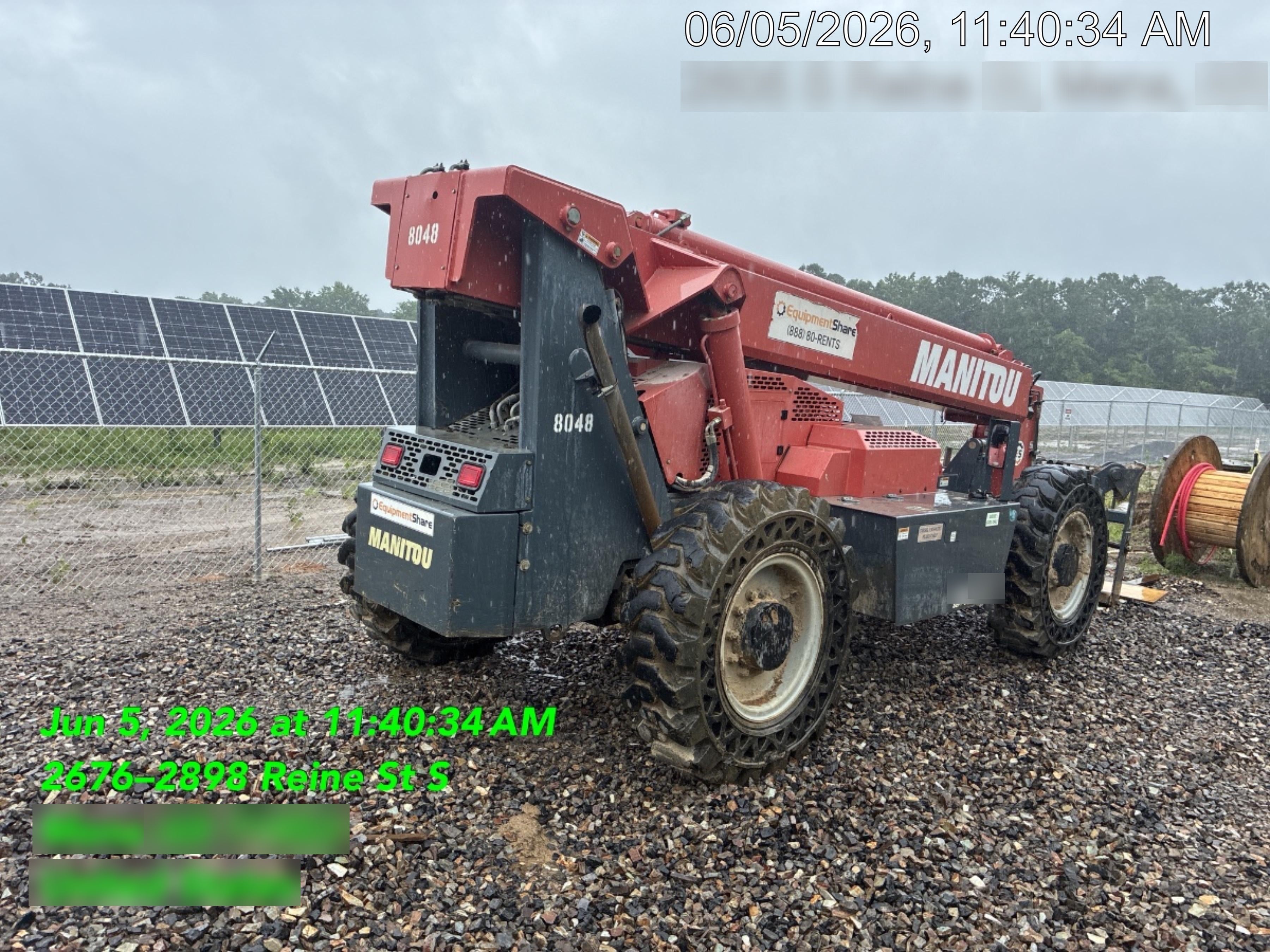 2018 Manitou MTA10055 Manitou MTA 10055 w/Open ROPS, Work Lights/Strobe, Aux Hyd, Solid Tires, Lift Hook, 66" Carriage, 60" Forks
