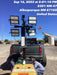 2022 Allmand NLV3GR (4) LED Light Fixture 350W, 23' Vertical Mast, 3kW Prime, Towable, ES Decals, T3