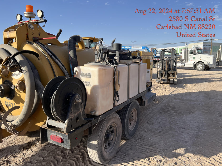2019 Vac-Tron LP573XDT 24Hp Kohler Diesel, 500 Gal Debris Tank, 500 CFM Vacuum Pump, x2 100 Gal Water Tanks
