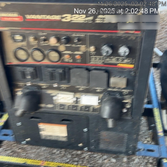 2019 Lincoln Electric Vantage 322 Welder Ready-Pak 3, Two wheel trailer, Fender and Light kit, Cable Rack