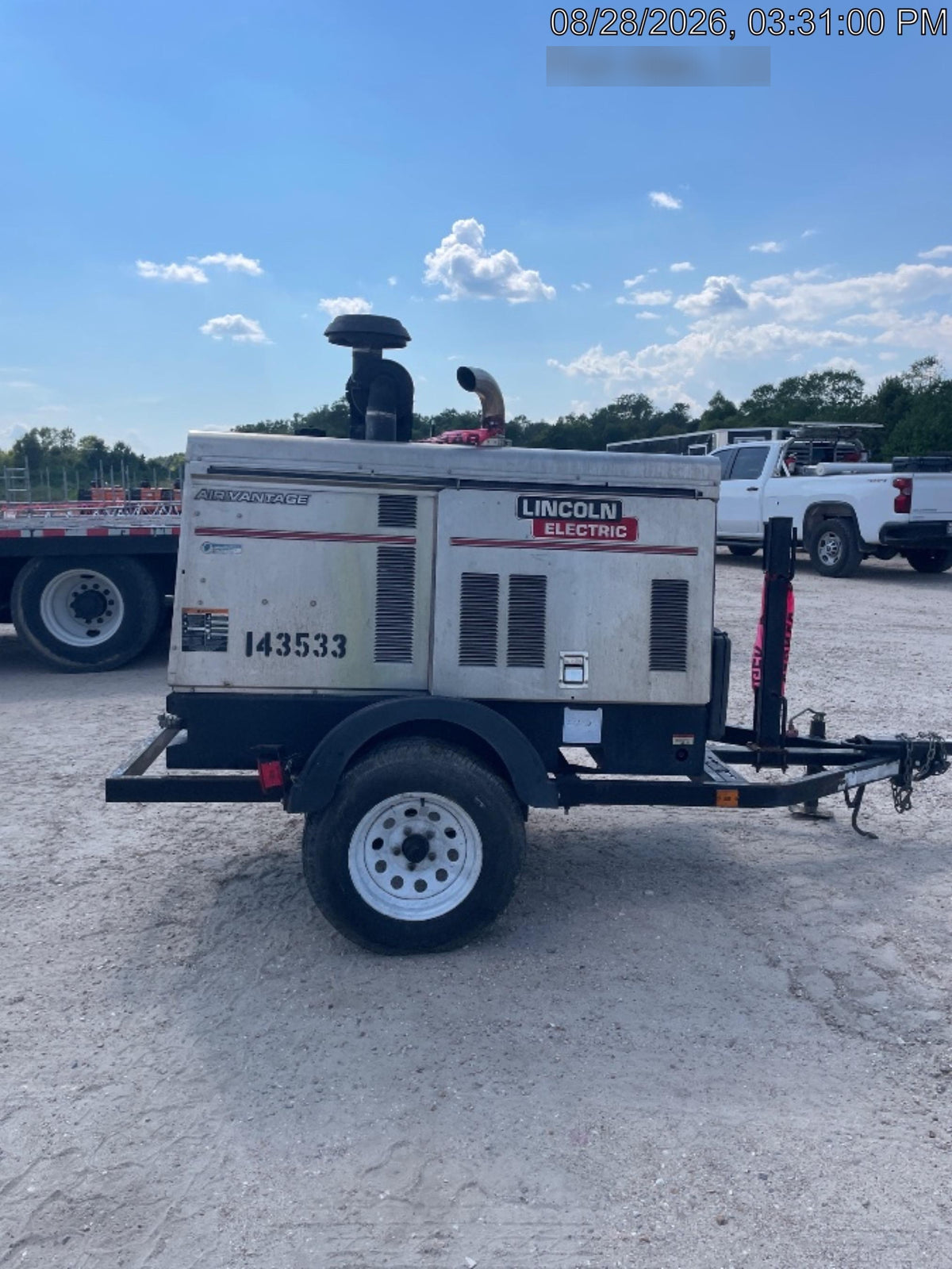 2021 Lincoln Electric Air Vantage 566 Air Vantage 566X Ready Pak 3 (includes trailer, cable rack, fender light kit); no telematics