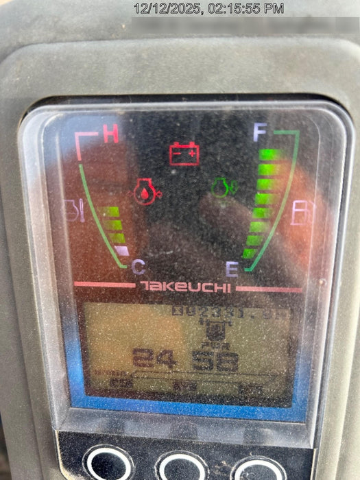 2019 Takeuchi TB260 Takeuchi TB260 Canopy w/Rubber Tracks, Auxiliary Hydraulics, Standard Blade, Manual QC