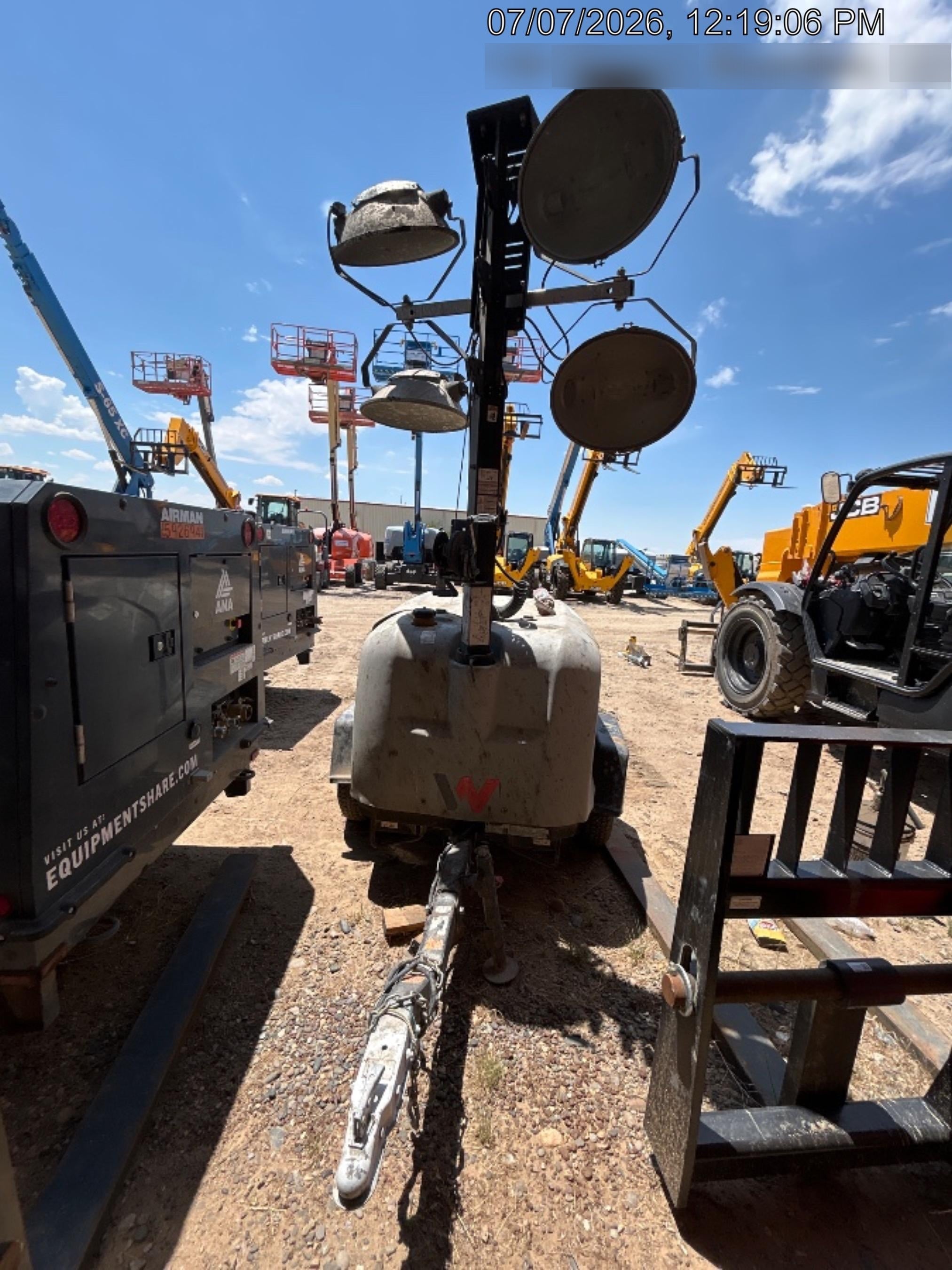 2019 Wacker Neuson LTV6L-MH Wacker Neuson LTV6L Mobile Light Tower w/Fuel Level Sensor Installed