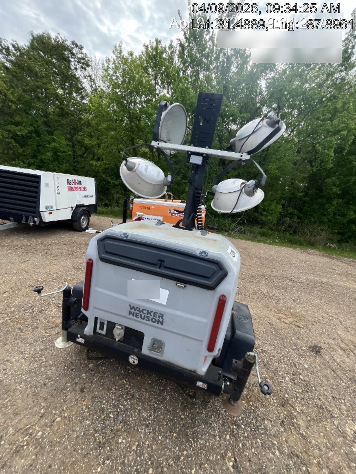 2019 Wacker Neuson LTV6L-MH Wacker Neuson LTV6L Mobile Light Tower w/Fuel Level Sensor Installed