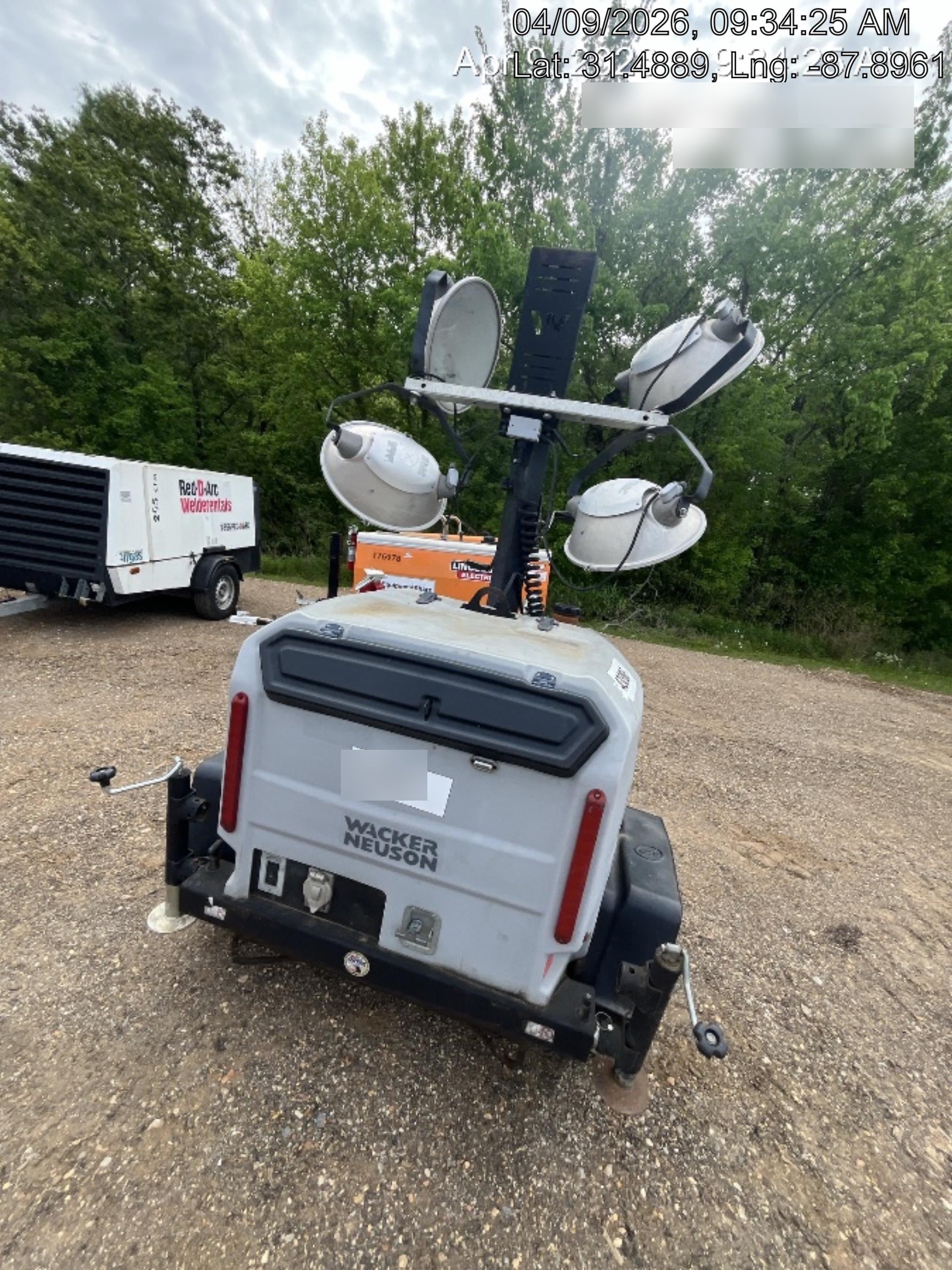2019 Wacker Neuson LTV6L-MH Wacker Neuson LTV6L Mobile Light Tower w/Fuel Level Sensor Installed