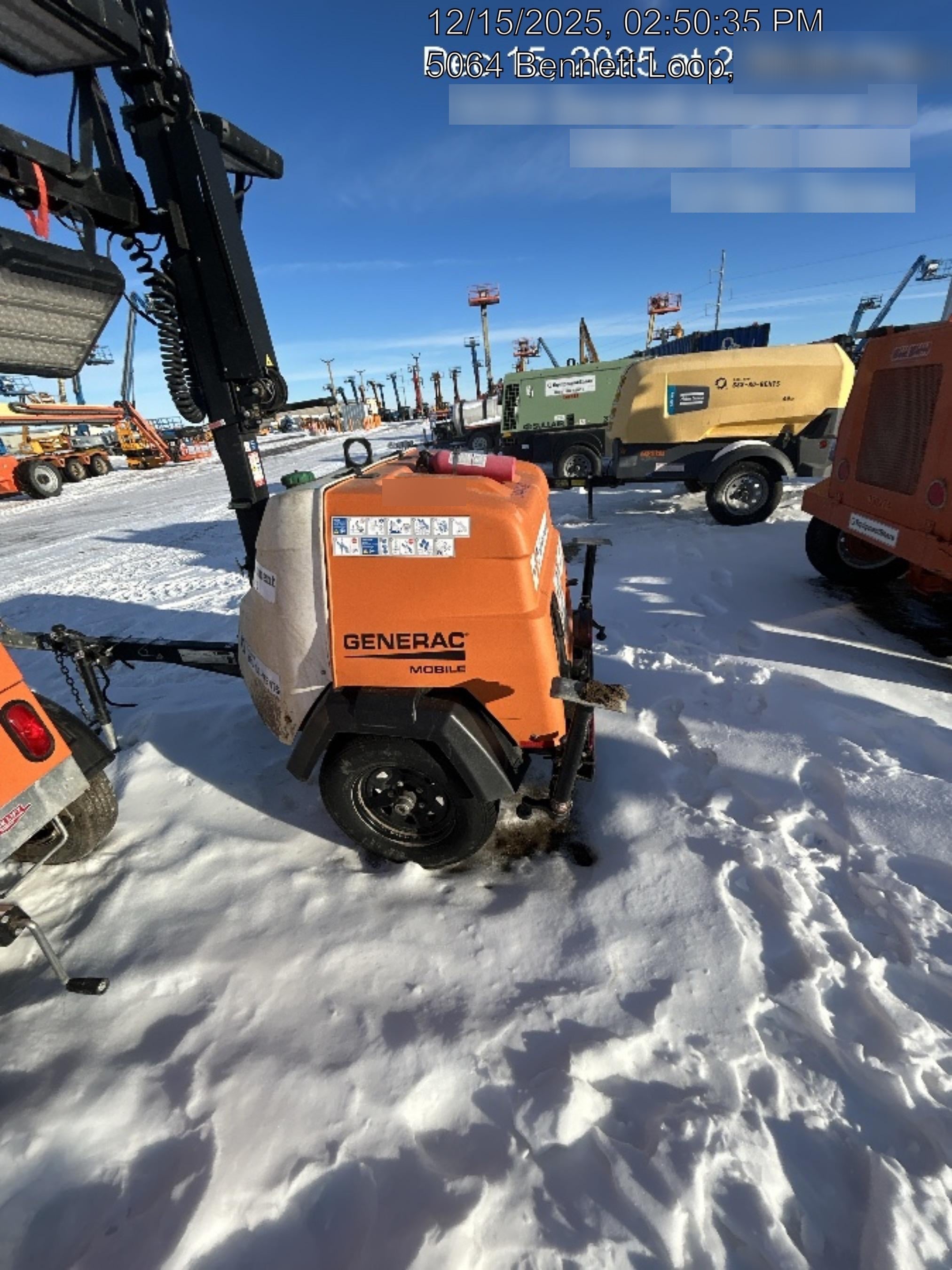 2023 Generac MLT2 Diesel, Flex Switch 120V Input, Powerzone Controller, (4) 320W LED Lights, 4kW Generator, 39.9 Gal Fuel Tank, 2" Ball, T3
