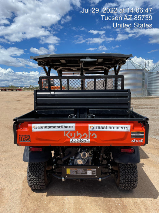 2022 Kubota RTV-X1140W-H Plastic Canopy, Windshield Acrylic Clear, LED Strobe Light, Wire Harness Kit, Back up Alarm