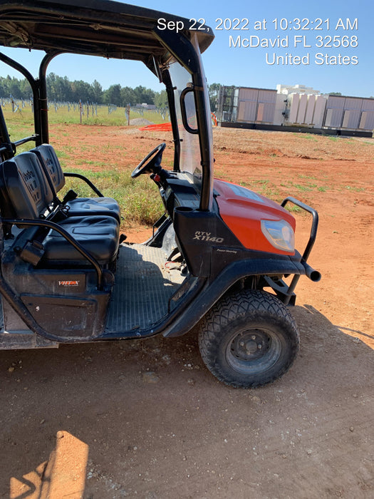 2021 Kubota RTV-X1140W-H Plastic Canopy, Windshield Acrylic Clear, LED Strobe Light, Wire Harness Kit, Back up Alarm