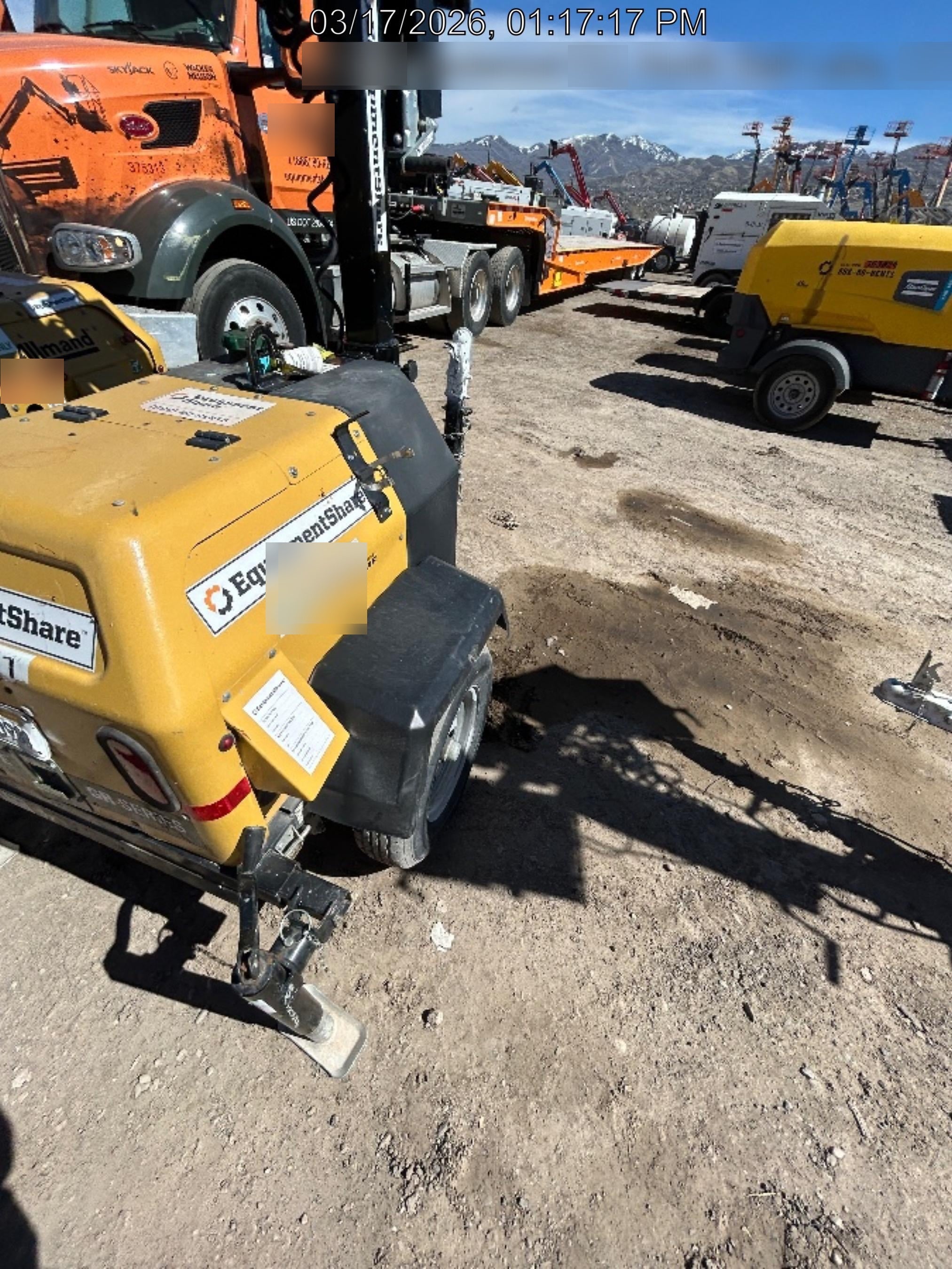 2021 Allmand NLV3GR (4) LED Light Fixture 350W, 23' Vertical Mast, 3kW Prime, Towable, Deep Sea L401, Leveling Jacks, Yanmar T4F 5.8hp