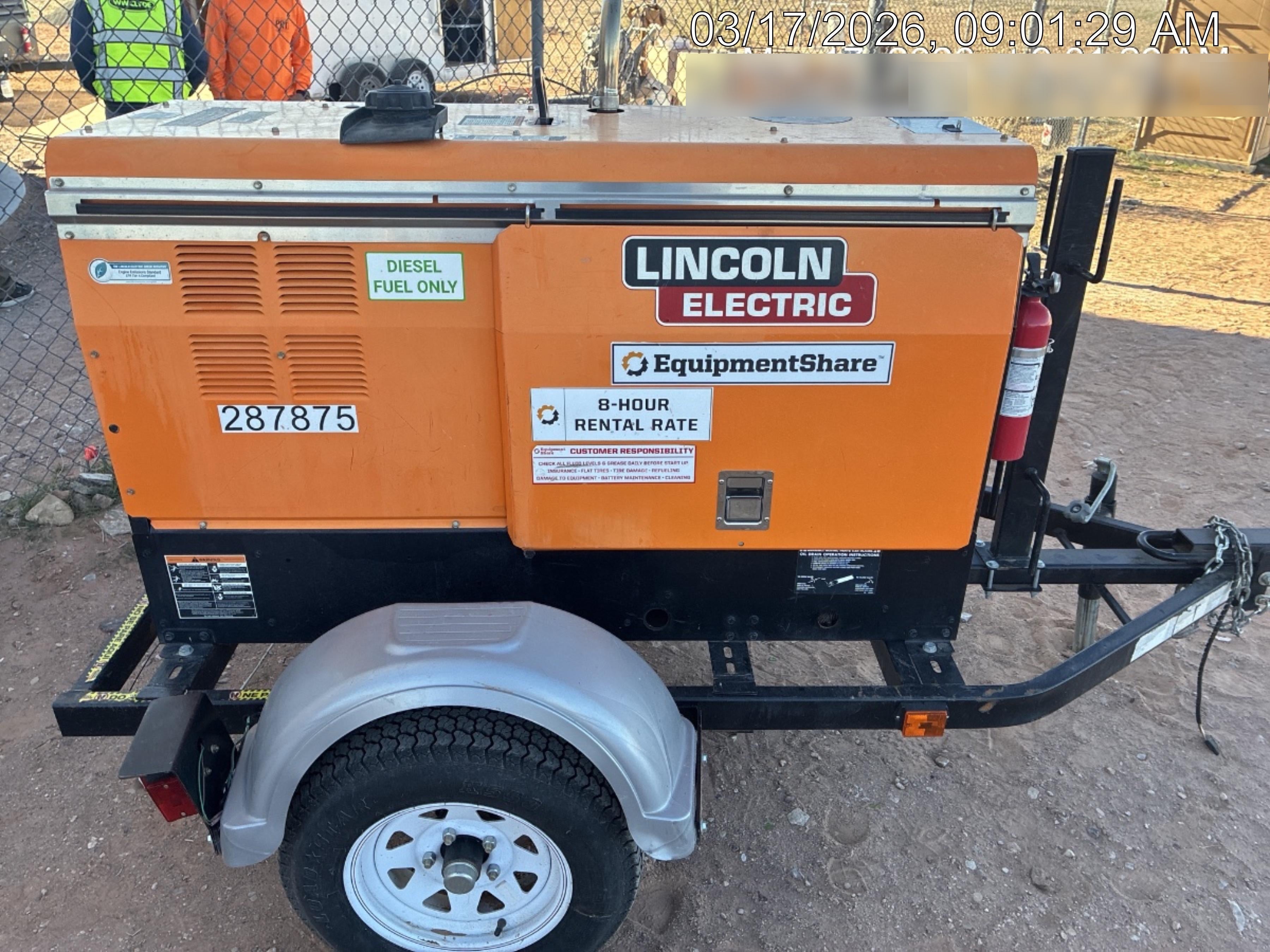 2023 Lincoln Electric LE400 Kubota V1505, Trlr, Cable Rack, Light Kit, ES Decals, T3