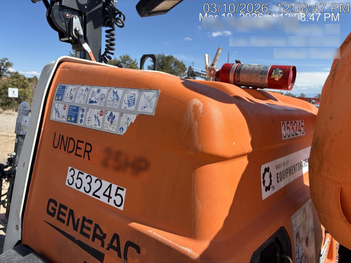 2024 Generac MLT2 Diesel, Flex Switch 120V Input, Powerzone Controller, 
(4) 320W LED Lights, 4kW Generator, 39.9 Gal Fuel Tank, 2" Ball, T3