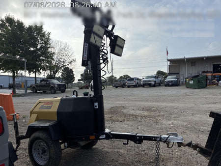 2022 Allmand NLV3GR (4) LED Light Fixture 350W, 23' Vertical Mast, 3kW Prime, Towable, Deep Sea L401, Leveling Jacks, Yanmar T4F 5.8hp