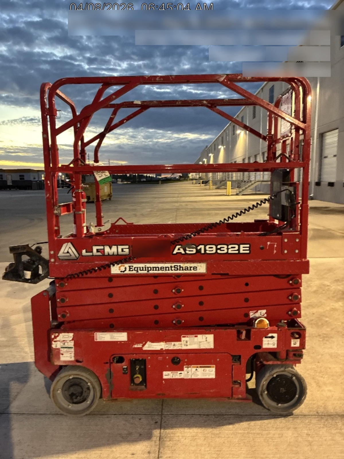 2021 Lgmg AS1932E Electric Drive, Solid Non Marking Tires, Dual Beacons