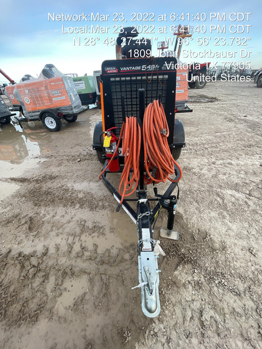 2021 Lincoln Electric Vantage 549X Ready Pak 3, ORANGE (includes trailer, cable rack, fender light kit)