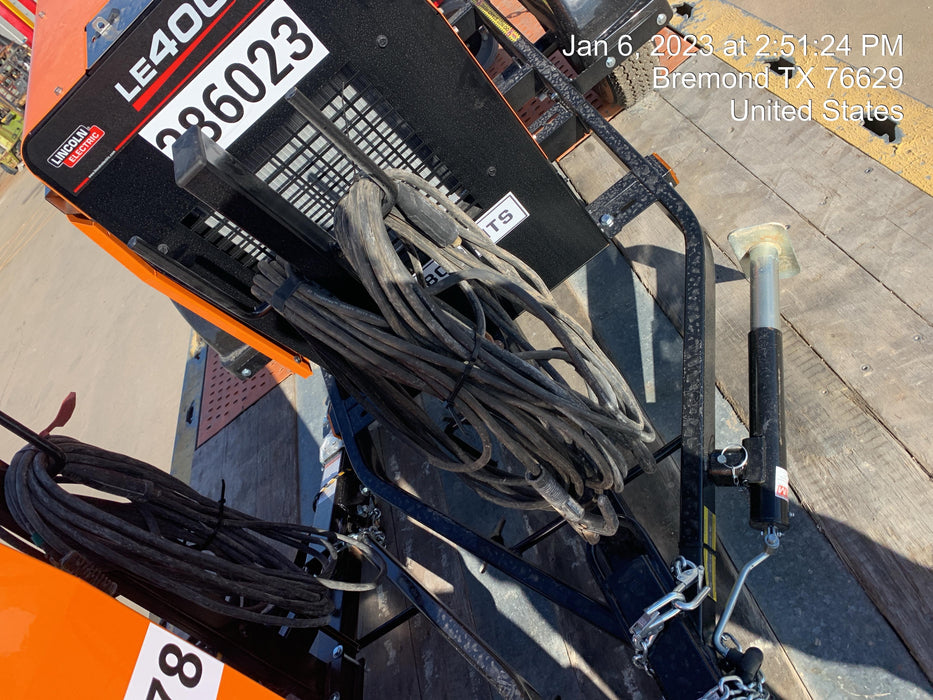 2022 Lincoln Electric LE400 Kubota V1505, Trlr, Cable Rack, Light Kit, ES Decals, T3