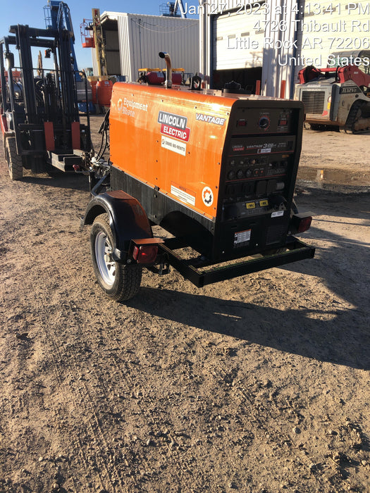 2021 Lincoln Electric Vantage 322 Vantage 322 Ready Pak 3 w/ Decals, ORANGE (includes trailer, cable rack, fender light kit) NO Telematics