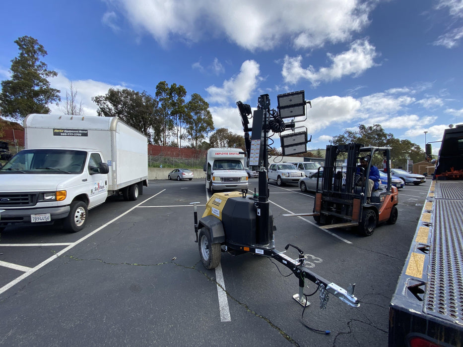 2022 Allmand NLV3GR (4) LED Light Fixture 350W, 23' Vertical Mast, 3kW Prime, Towable, ES Decals, T3