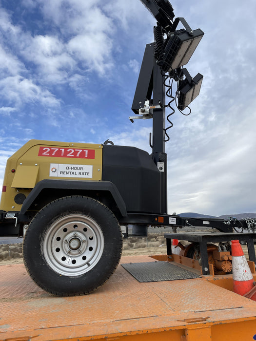 2022 Allmand NLV3GR (4) LED Light Fixture 350W, 23' Vertical Mast, 3kW Prime, Towable, ES Decals, T3