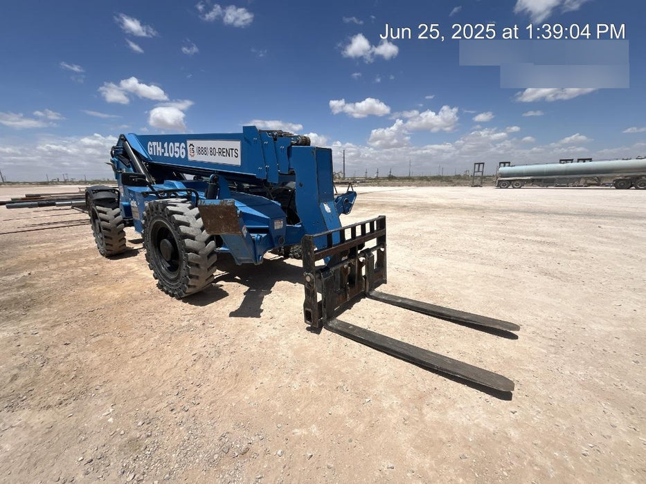 2019 Genie GTH-1056 Cab/Heat/AC, Solid RT Tires, LED Work Lights, Beacon 60" QA Carriage, 60" Forks