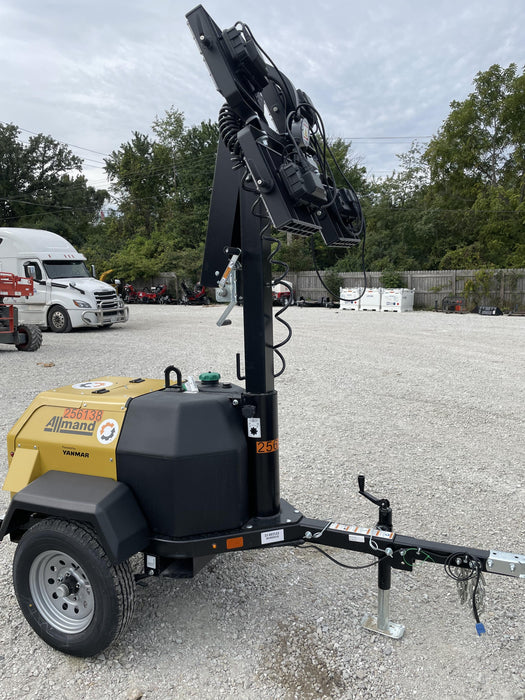 2022 Allmand NLV3GR (4) LED Light Fixture 350W, 23' Vertical Mast, 3kW Prime, Towable, ES Decals, T3