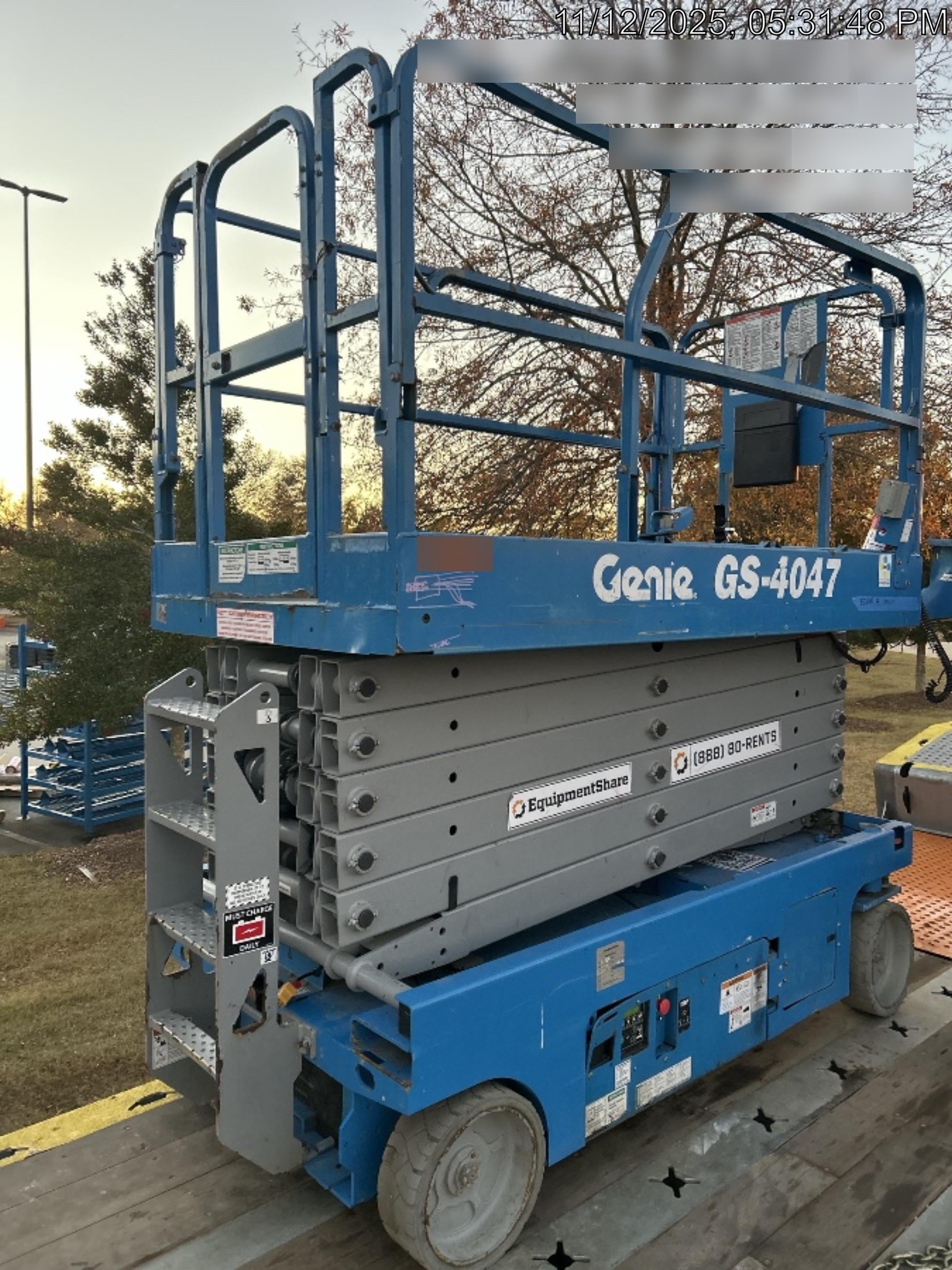 2016 Genie GS-4047 Standard Rental Specs