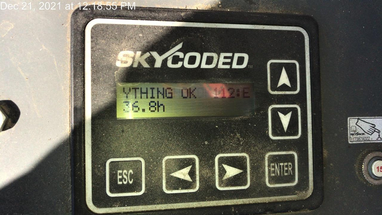 2020 Skyjack SJIII-3219 Solid NM Tires, Half height spring hinged entry gate, Dual Beacons, 800W Inverter