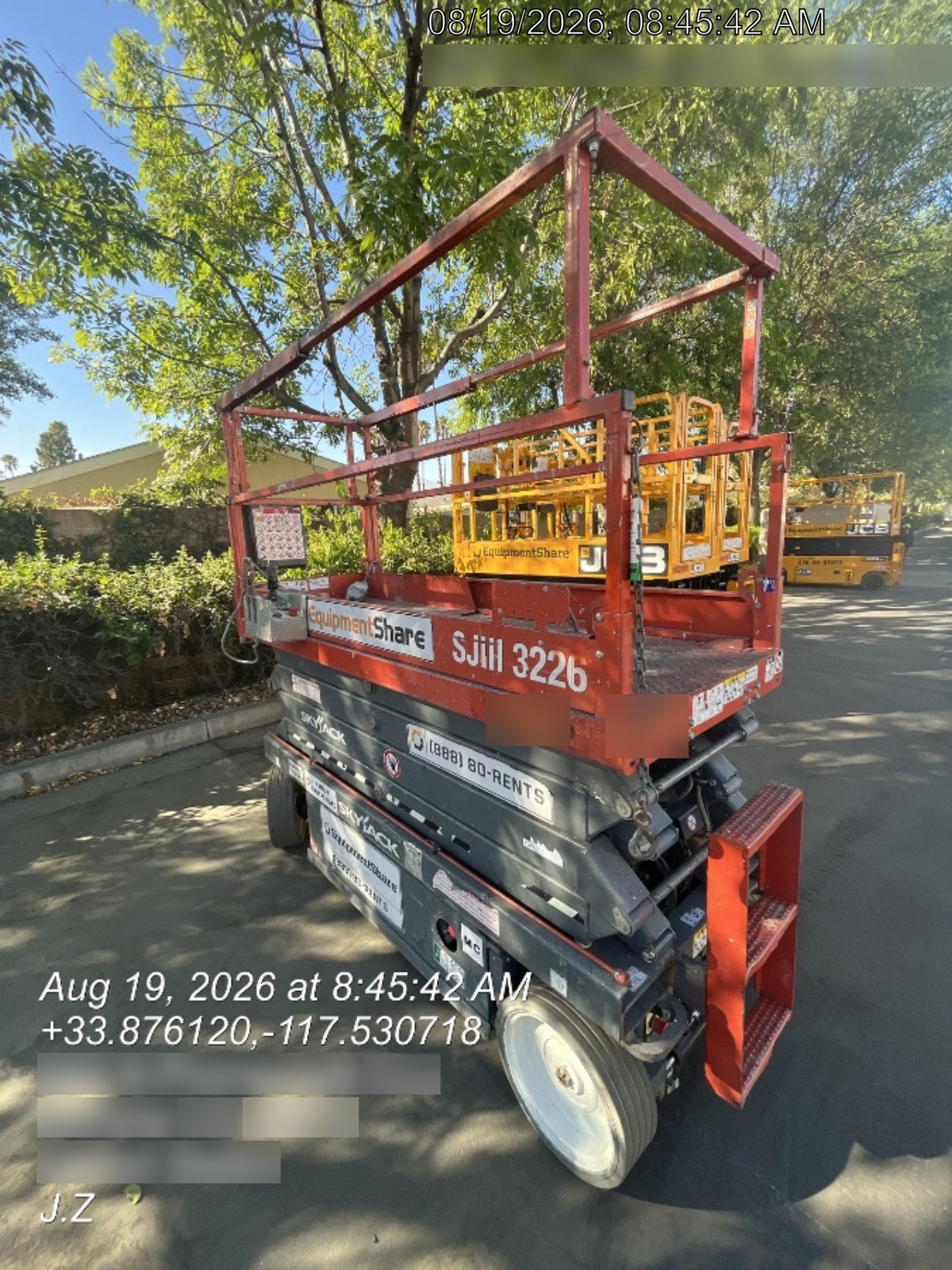 2019 Skyjack SJIII-3226 Standard Options