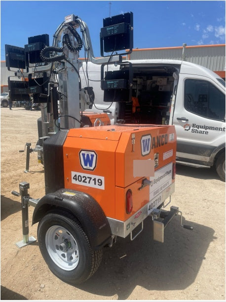 2024 Wanco WLTT-4MM4K Diesel, Deep Sea Controller, Shore Power Plug, Auto Start, (4) 350W LED Floodlights, 4kW Generator, 60 Gal Fuel Tank, 2" Ball, T3