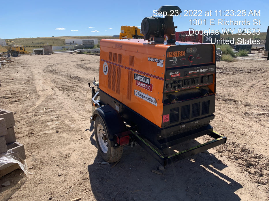 2021 Lincoln Electric Vantage 549X Ready Pak 3, ORANGE (includes trailer, cable rack, fender light kit)