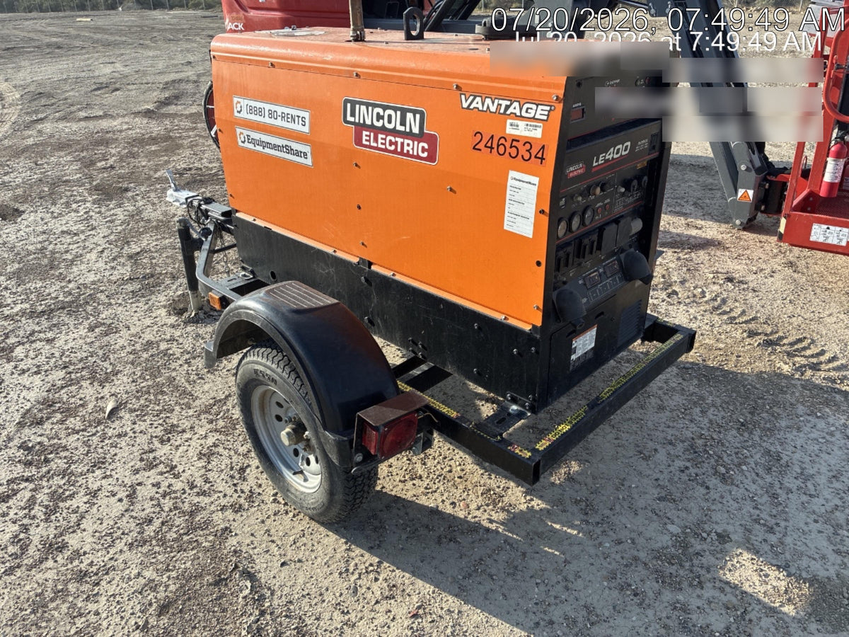 2022 Lincoln Electric LE400 Kubota V1505, Trlr, Cable Rack, Light Kit, ES Decals, T3