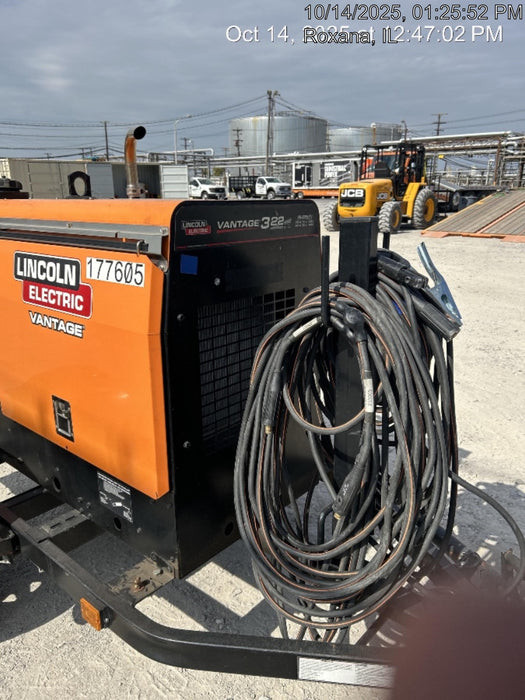 2021 Lincoln Electric Vantage 322 Vantage 322 Ready Pak 3 w/ Decals, ORANGE (includes trailer, cable rack, fender light kit) NO Telematics