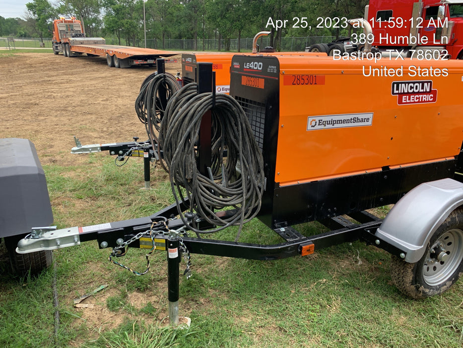 2022 Lincoln Electric LE400 Kubota V1505, Trlr, Cable Rack, Light Kit, ES Decals, T3