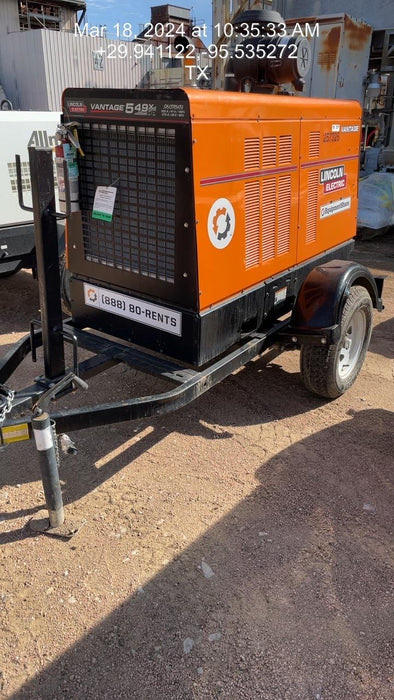 2022 Lincoln Electric Vantage 549X Crosslink Technology, Trailer Mounted, ES Decals, T3